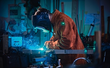MIG welding. 
Part of the SME shooting 2017: new look and feel and tone of voice for SME